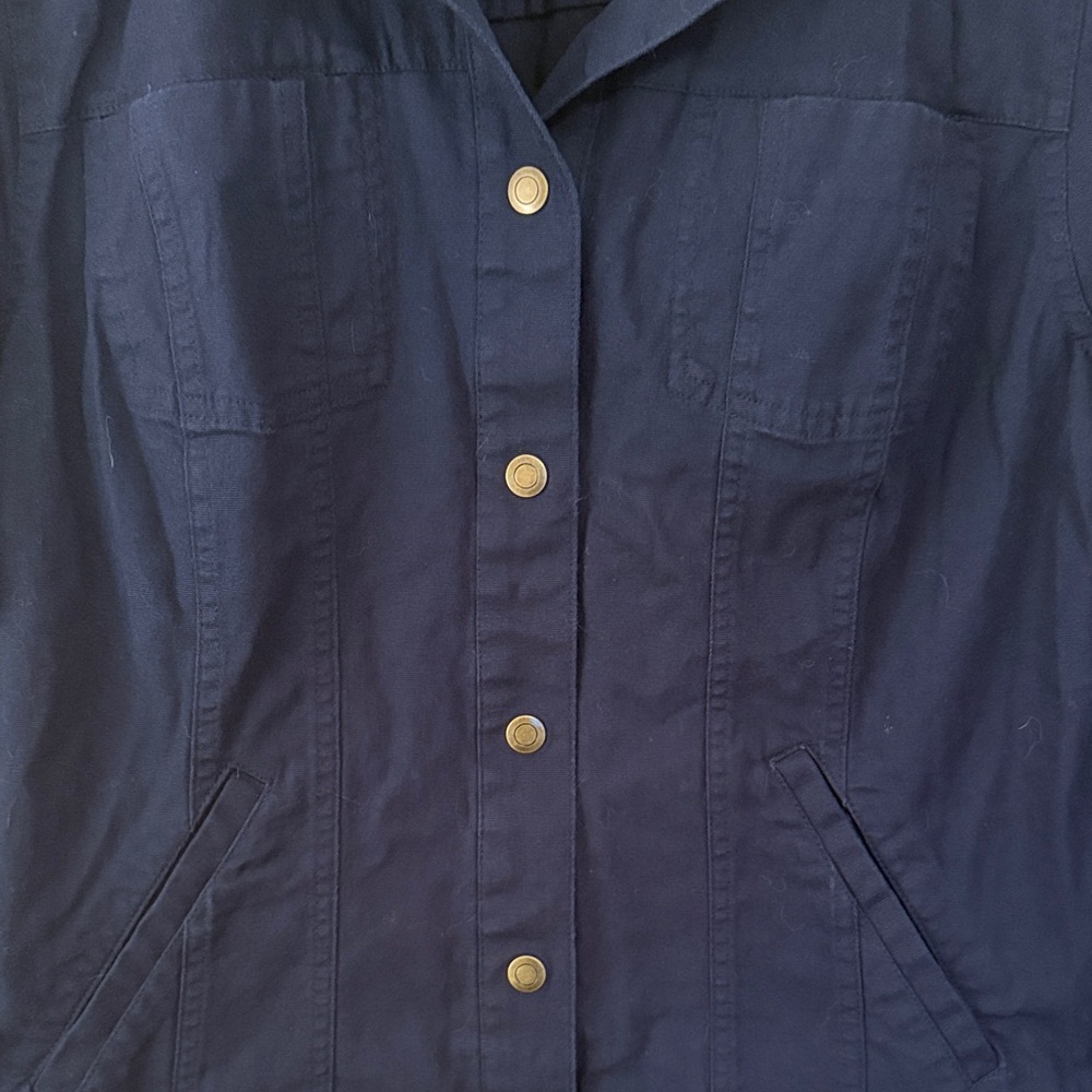 Christopher & Banks Dark Blue Jean Jacket - Picture 3 of 10